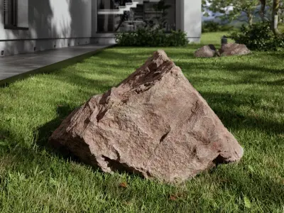  Peaked Dimpled Large Rock Boulder Model, Red  purchase