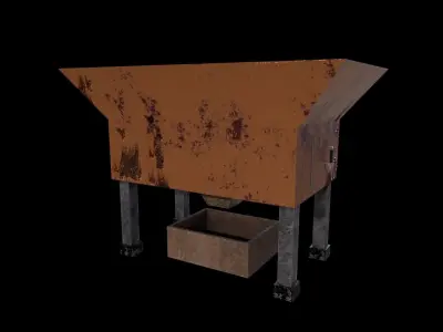 Old Shredder - PBR Game Ready - Low-poly 3D model Low-poly 3D model