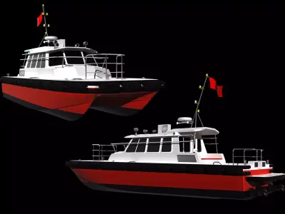 Patrol Boat 3D model 7