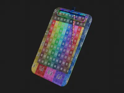 Clipboard and Pencil 4K Low-poly 3D model