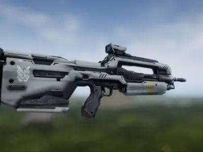 SciFi Weapon Low-poly 3D model