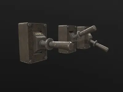 Industrial Power On - Off Switch 1 Low-poly 3D model