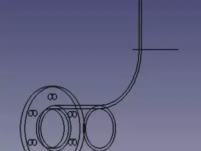75mm Industrial Pipe Flange Parametric CAD Model 3D print model