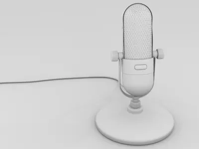 Vintage Microphone 3D model