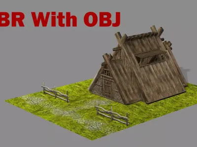 Medieval Viking House 07 Game Ready Low-poly 3D Model Low-poly 3D model purchase