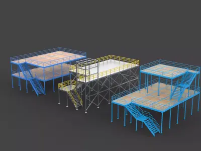 Mezzanine Flooring set 3D model
