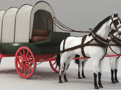 Covered Wagon  3D model