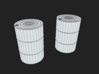 Explosive Barrel Low-poly 3D model