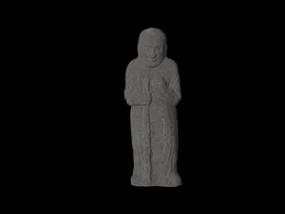 Korean Traditional Guardian Statue  3D model