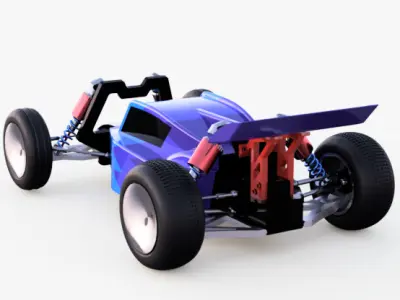RC Dune Buggy Low-poly 3D model