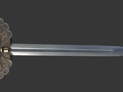 Longsword Game Asset  Free low-poly 3D model
