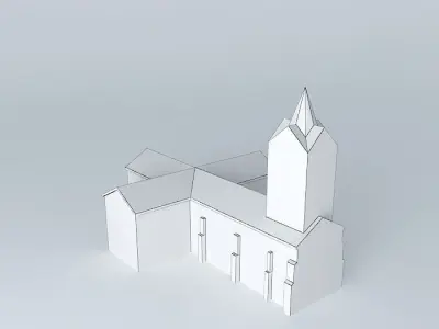 Church Tocane Saint Apre Free 3D model