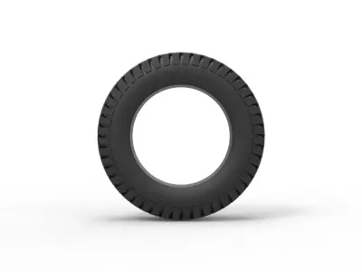 Military tire 8 Scale 1 to 10 3D print model
