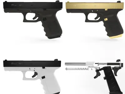 Glock 19 Pistol 3D model