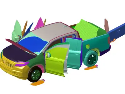Honda Ridgline 2017 Vehicle 3d scan model 3D model