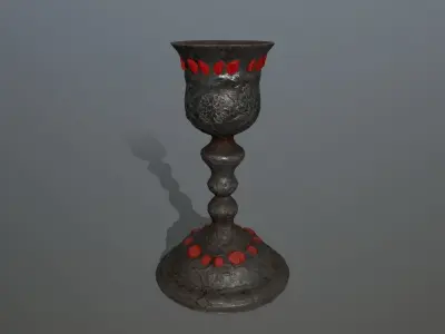 Chalice 2 goblet Low-poly 3D model