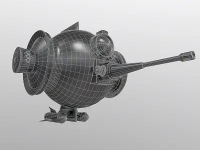 BattleBall spaceship Free low-poly 3D model
