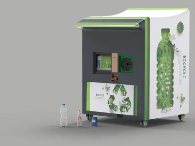 Recycling Machine For glass and plastic and aluminum cans  3D model