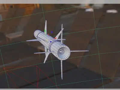 3D Basic Missile Low-poly 3D model