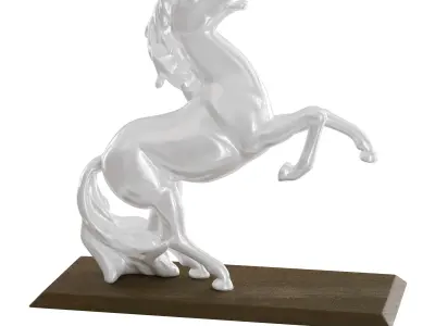 white horse 3D model purchase