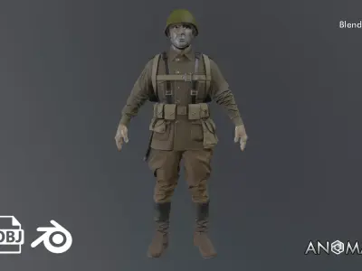 soviet soldier Free 3D model