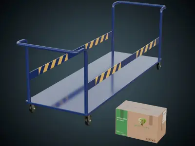 Transport Trolley 1A Low-poly 3D model by weeray