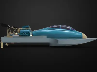 Hydroplane watercraft 3D model