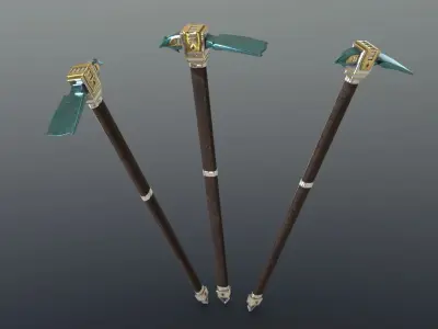 Hoe - Adamantite Low-poly 3D model