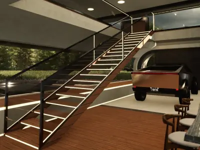 Retro Space Age Cyberhouse Free 3D model