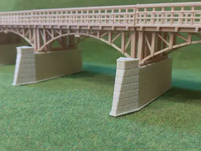 Wooden arch road bridge 1-87 FDM 3D print model