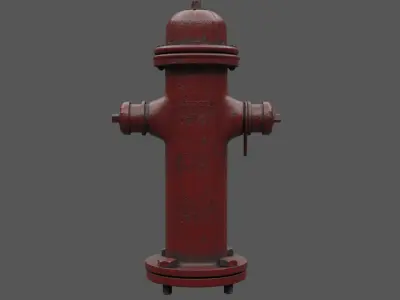 Fire Hydrant Low-poly 3D model
