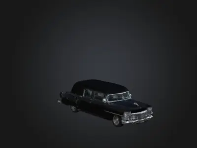 Hearse Model Low-poly 3D model