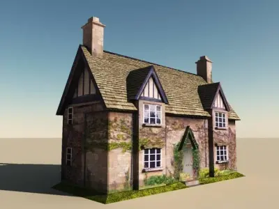 Winchcombe Cottage Low-poly 3D model