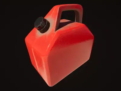 Plastic gas canister v1 Low-poly 3D model