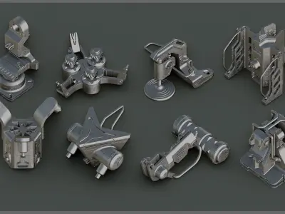 Sci-Fi Hard Surface KITBASH 35 DETAILS 3D model