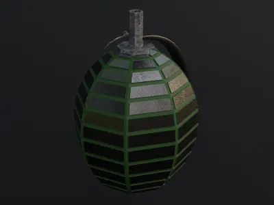 Grenade Game Ready - Low Poly PBR 3D Model Low-poly 3D model purchase