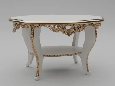 Antique Table Low-poly 3D model