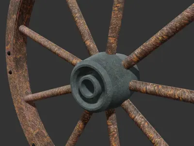 Wagon wheel 3D model purchase