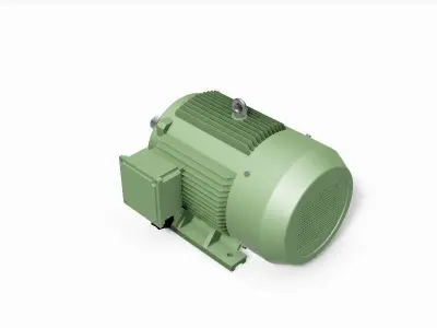 250M B3 Right 4-8 Pole IEC electric motor - 3D CAD model 3D model