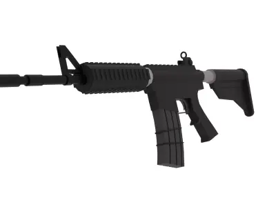 Low Poly Rifle - M4A1 Low-poly 3D model