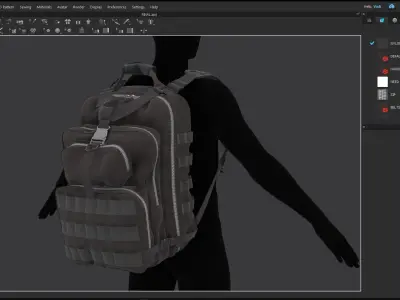 Tactical Backpack 1 3D model