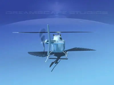 Bell 206 Unmarked 3D model