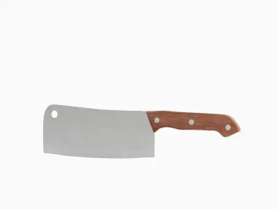 Meat Cleaver B 01 Low-poly 3D model