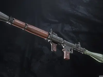 RPG-7 Grenade Launcher Low-poly 3D model purchase