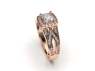 solitaire with ring sizes  8 part S20 3D print model