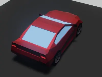 common car Low-poly 3D model