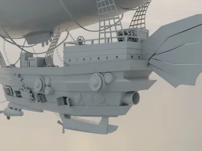Steampunk Airship 3D model by RoxDocs