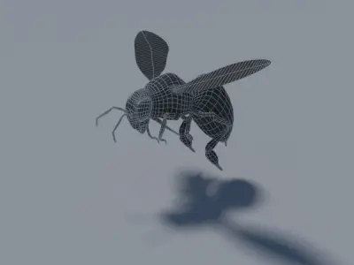 Honey Bee Low-poly 3D model get