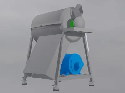 Kernel Corn Pulvurizer Machine 3D model