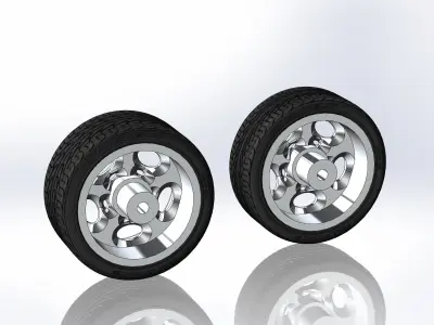Set of custom wheels Intro Holbrook for your scale model  3D print model